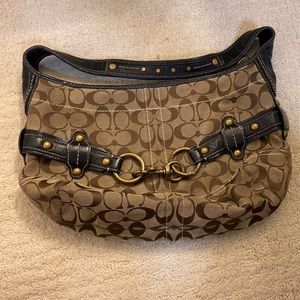 Coach canvas C Logo Handbag Purse